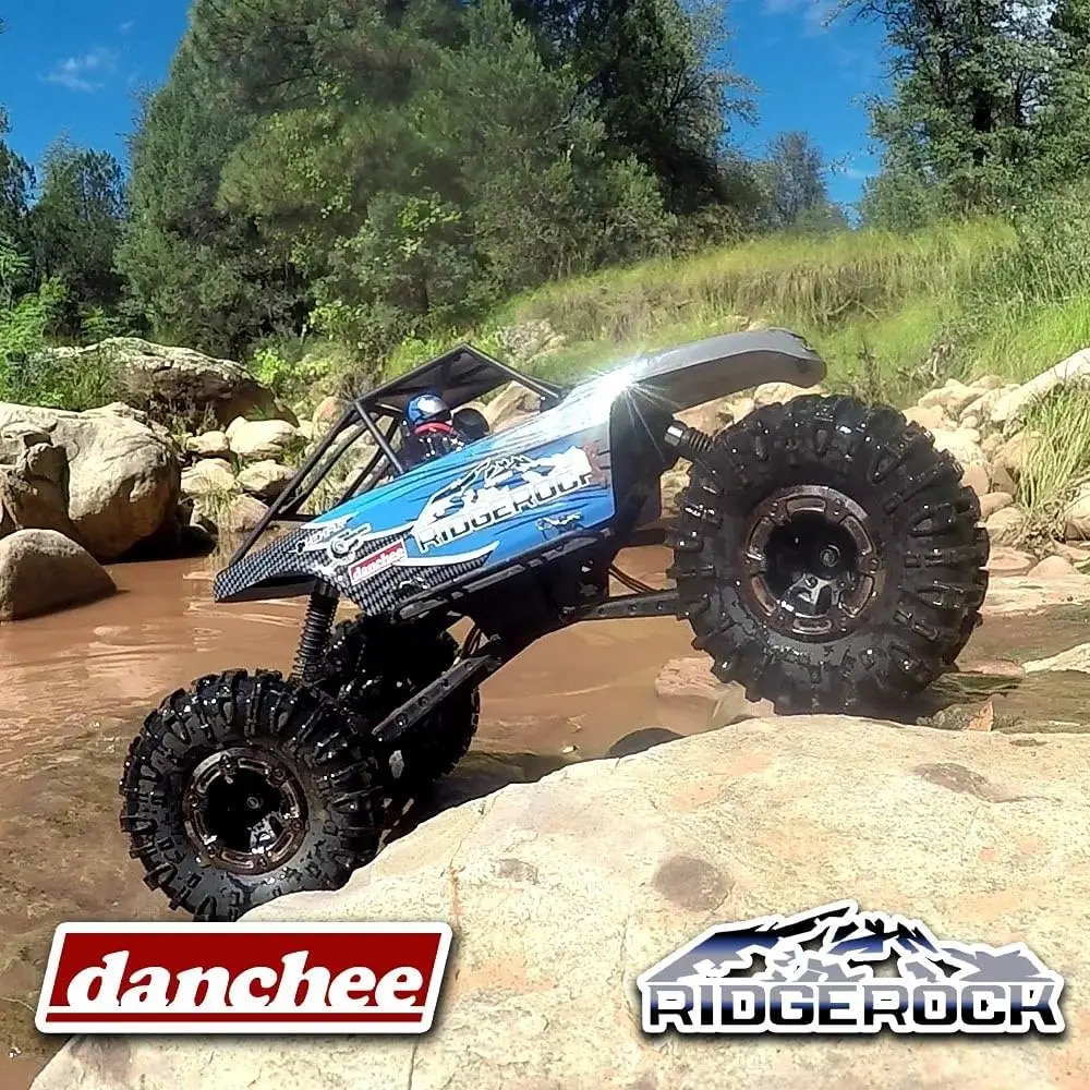 4WD Electric Rock Crawler - 1/10 Scale - RTR, Blue，easily switch between front wheel, rear wheel, four-wheel