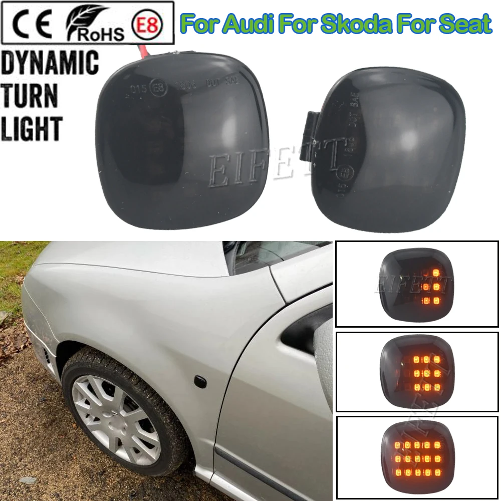 Fast Delivery Car LED Flashing Side Marker Turn Signal Light For Skoda Fabia 1999-2014 SEAT Cordoba 1999-2003 For AUDI A3 A4 A8