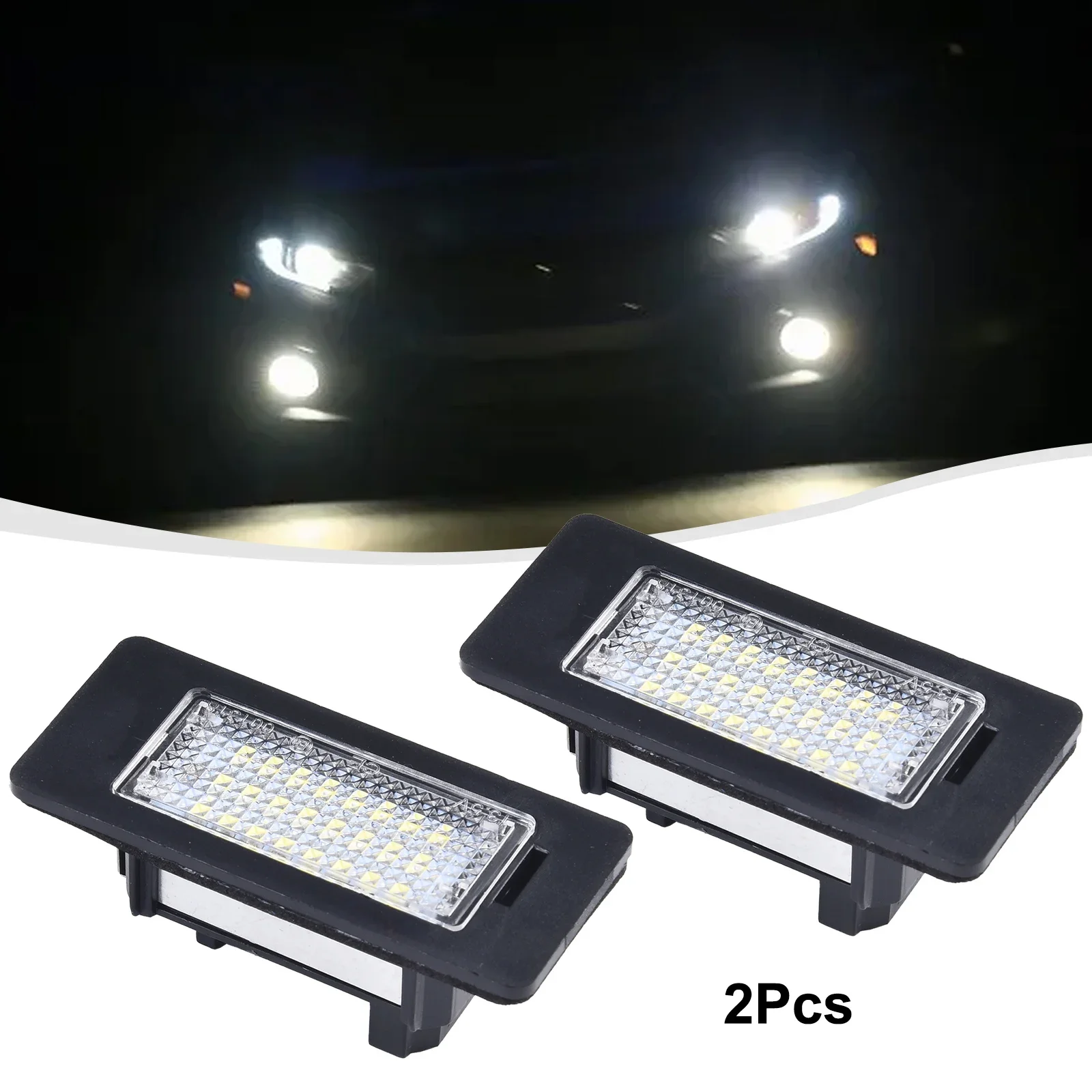 

2pcs For Error Free LED License Plate Light Bulbs 6500K 12V 5W For E90 E92 E39 E60 E61 M5 E70 License Plate Light