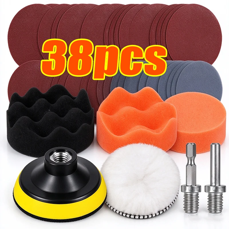 400-3000 Grit Sanding Disc Car Headlight Restoration Kit Polishing Waxing Sponge Buffing Interface Pad Auto Detailing Sandpaper