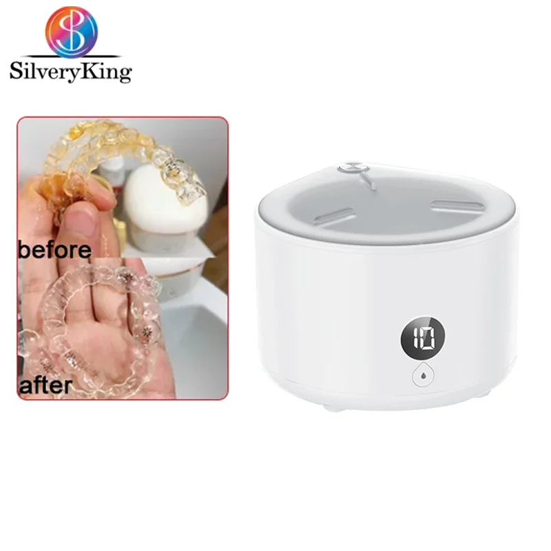 Braces Cleaner False Teeth Ultrasonic Aligner Retainer Dental Retainers Dentures Bath Pulsating Cleaning Machine For Jewelry