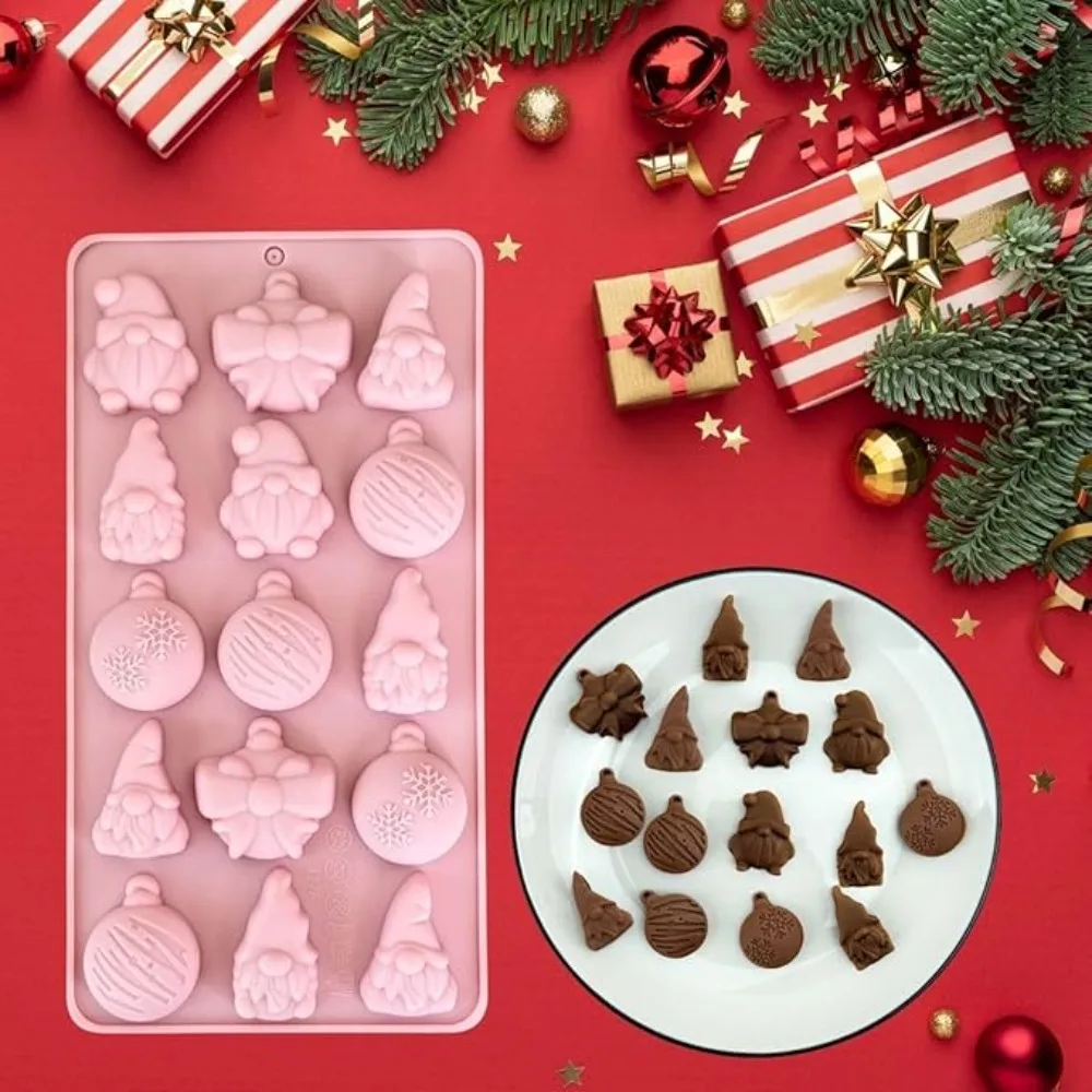​Christmas Silicone Mold Cake Chocolate Candy Maker Snowflake Tree Santa Snowman DIY Baking Decor DIY Cake Baking Decoration​