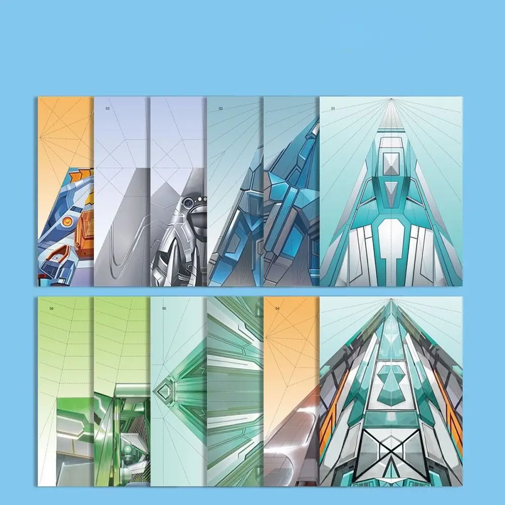 Papieren handgemaakt vliegtuig Origami Montessori Art Learning Vliegtuig Origami Set 3D Cartoon Veelzijdige papieren vliegtuigen