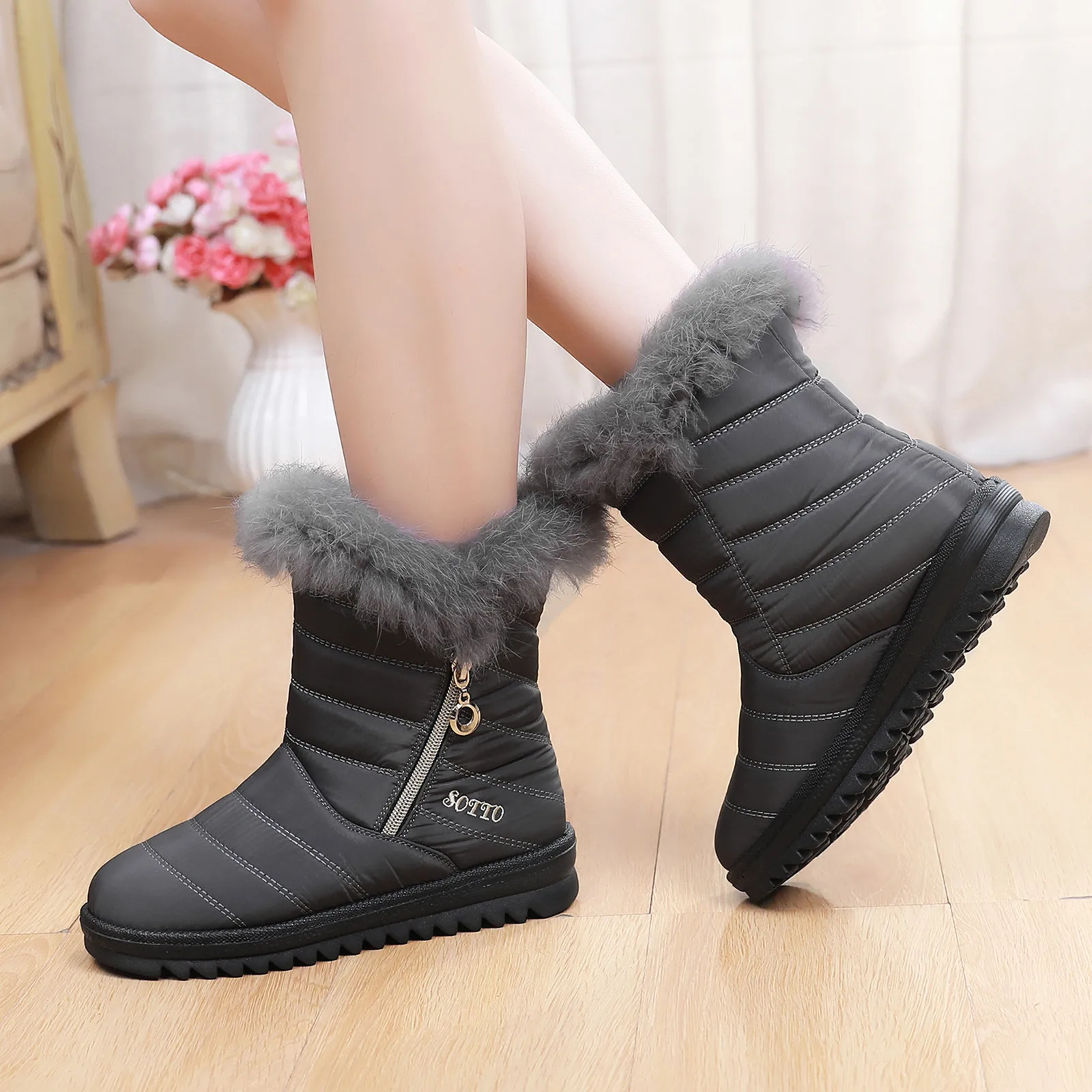 Snow Boots Warm Shoes For Women's Autumn Winter Thickened Insulation New European American Models Boot Waterproof Snow Boots