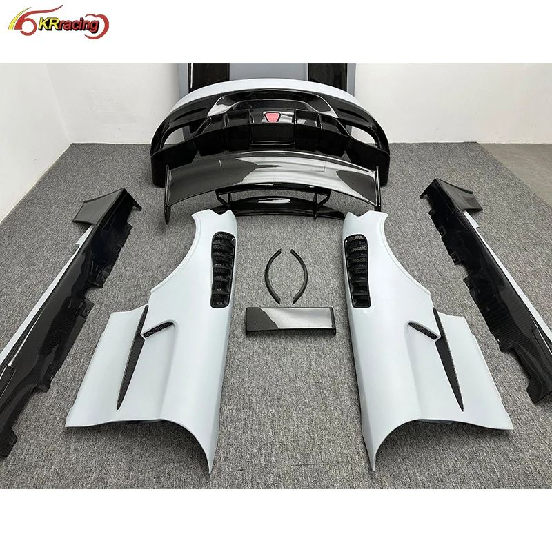 Upgrade Black Series Style Half Carbon Fiber Body Kit With Bumper,Hood ,Spoiler For Mercedes Benz AMG GT GTC GTS 2015-2018