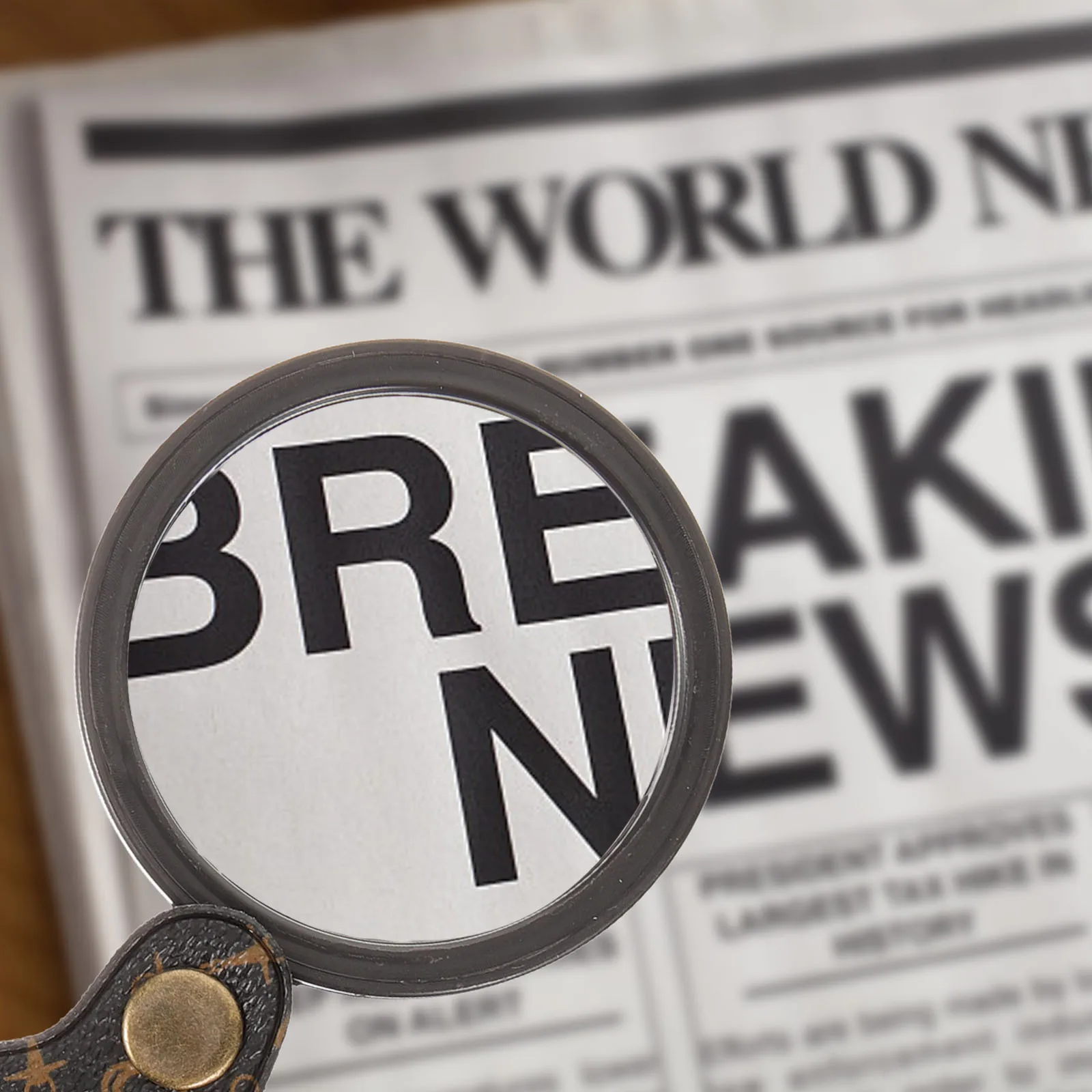 

Handheld Magnifier PU Metal Glass Outdoor Observation Jewelry Identification Exploring Magnifying Glass Educational