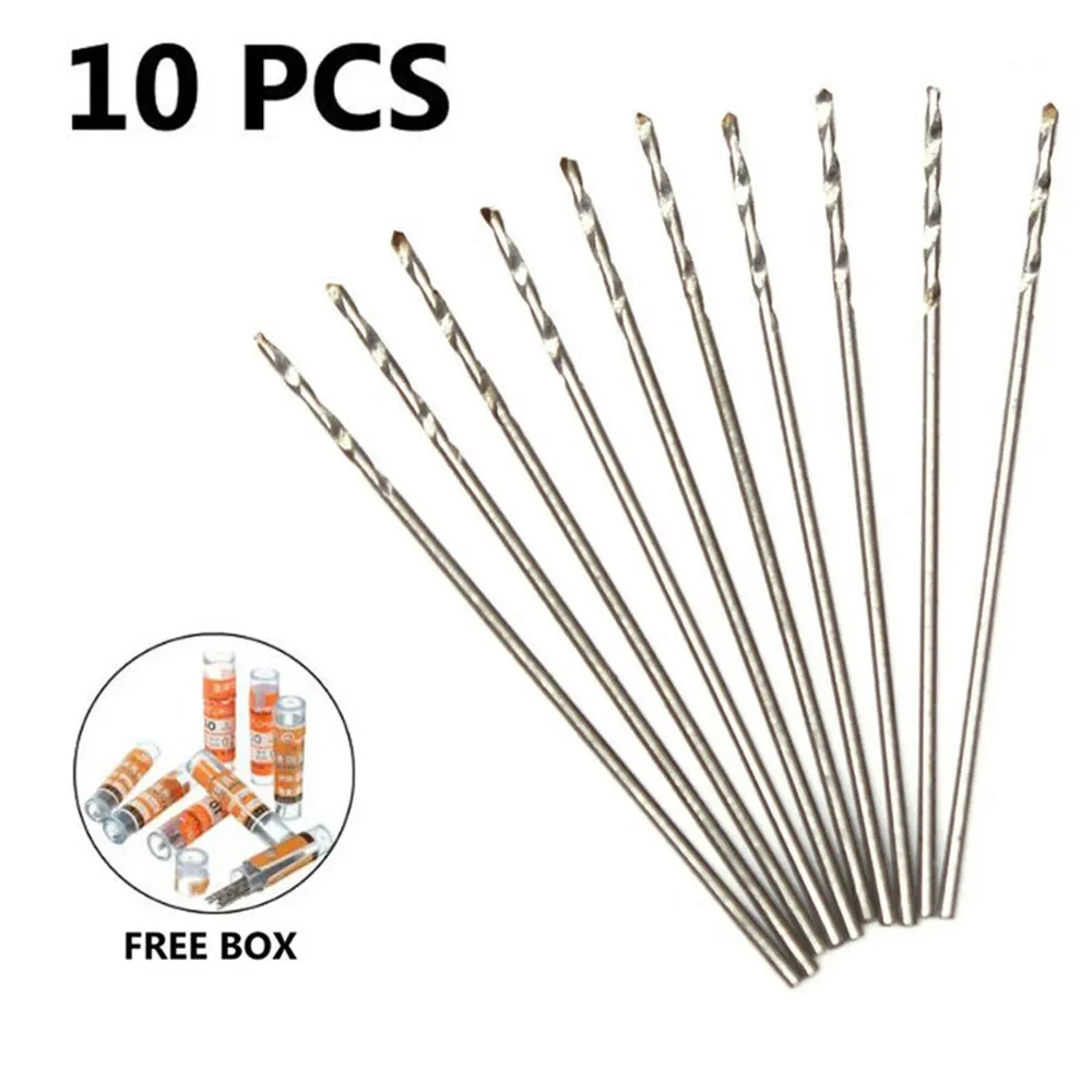 10 Chiếc 1Mm Mũi Dài Thêm HSS Thẳng Vít Mũi Mở Rộng Mũi Khoan Xoắn Cho Gỗ Nhôm Nhựa công Cụ Điện Một Phần
