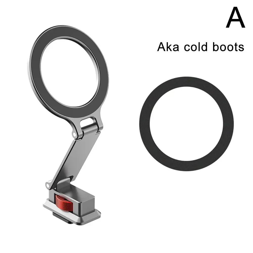Foldable Cold Shoe Magnetic Bracket Phone Holder Phone Tripod Mount 1/4 Inch Thread For iPhone 15/14/13/12 Series Y5F5 image 3