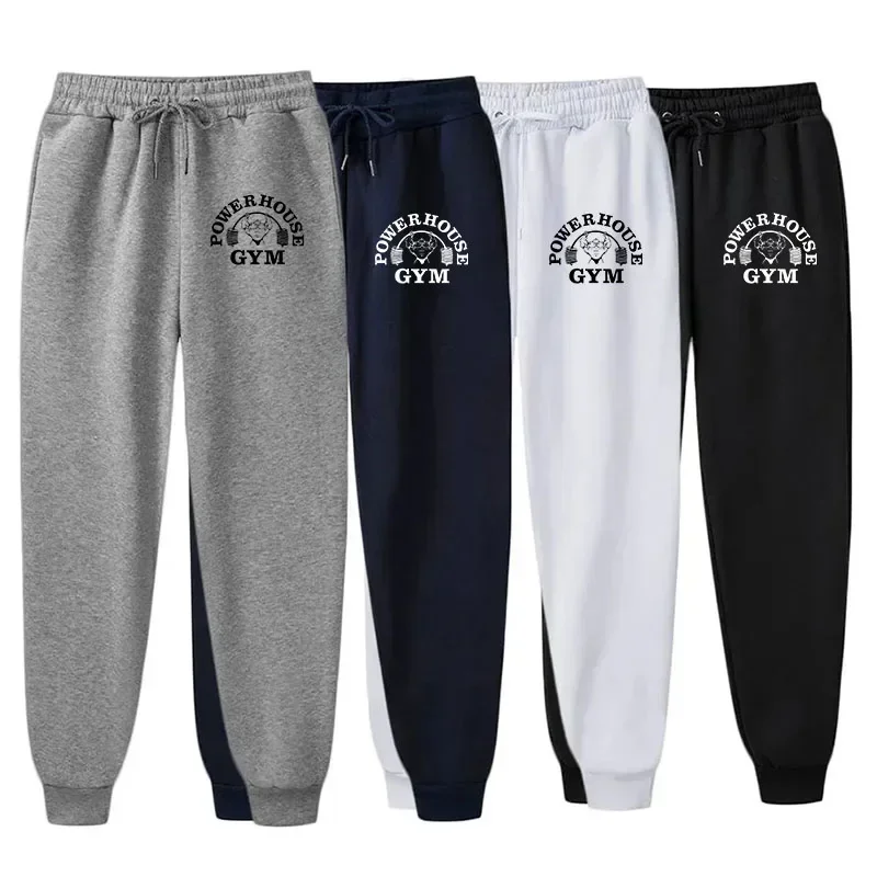 Men's GYM Powerhouse Printed Casual Sports Pants Running Exercise Jogging Pants Comfortable Fitness Trousers