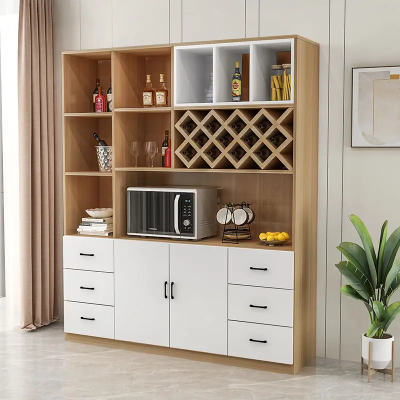 //+Nordic Luxury Wine Cabinet Shelves Mobile Living Room Storage Bar Cabinet Restaurant Wood Multifunctional Repisa Home Furnitu
