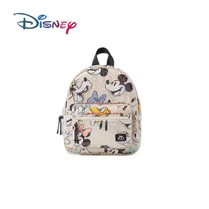 Disney Girls Backpack Mickey Mouse Print Girls Travel Storage Fashion Cartoon Cute Girl Baby Mini Backpack