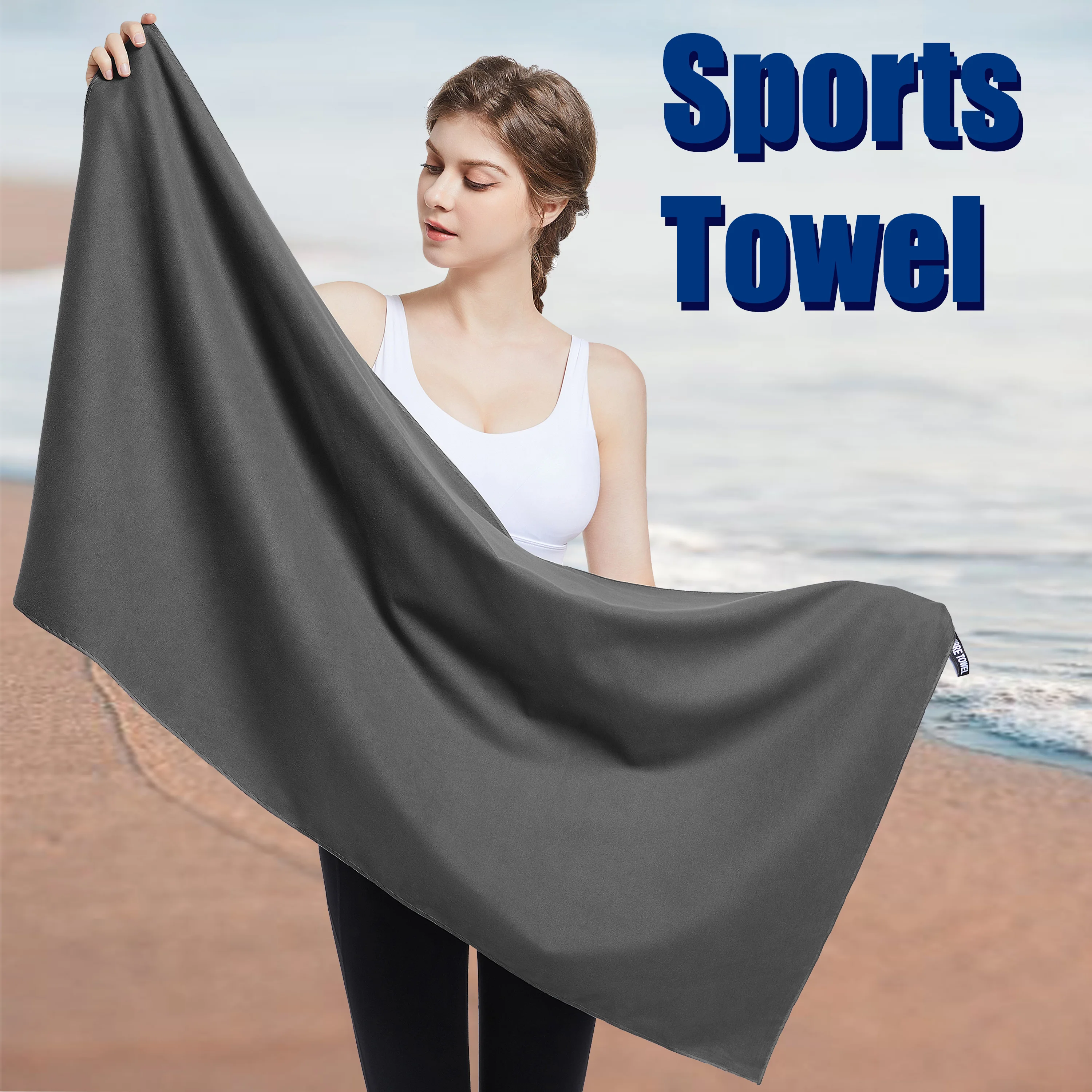 Quick drying towel with zipper bag Microfiber Towel , Absorbent Towels For Camping, Gym Yoga, Backpacking, Hiking Towel