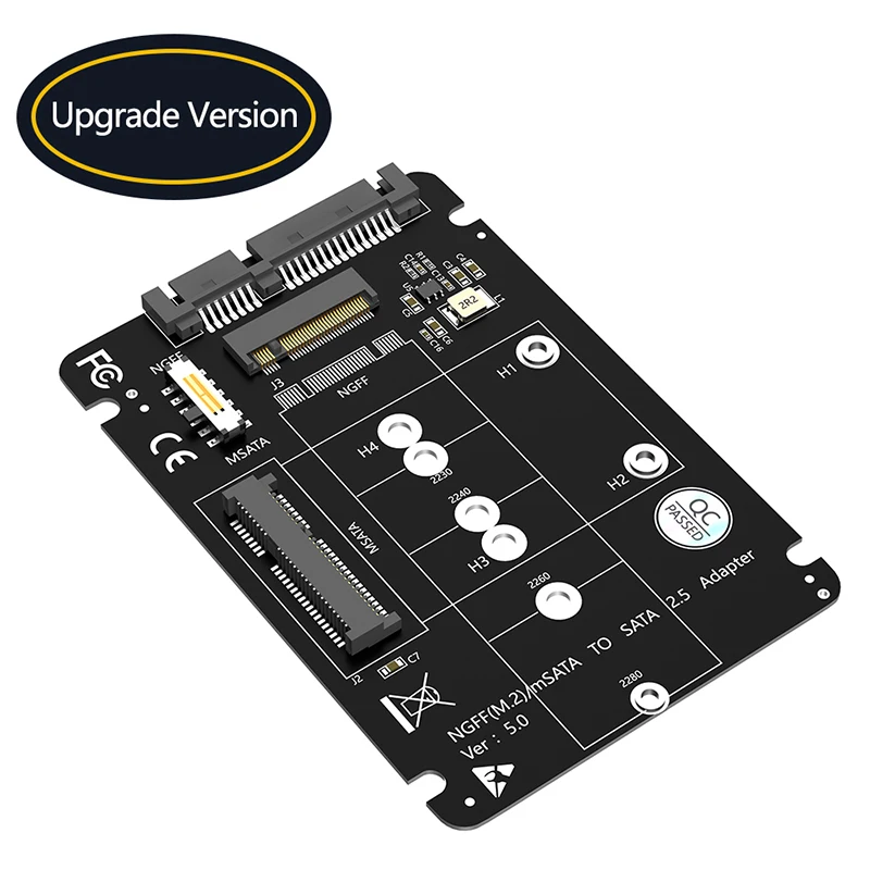 

M.2 NGFF mSATA SSD to SATA 3.0 2.5inch Adapter M2 SATA SSD mSATA SSD Converter Riser Card For PC Laptop Add On Cards Up to 6Gbps