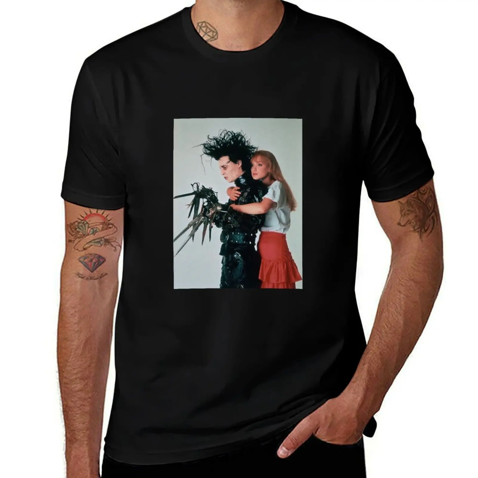 edward scissorhands T-Shirt Basic Short Sleeve Cotton Blend T-Shirt