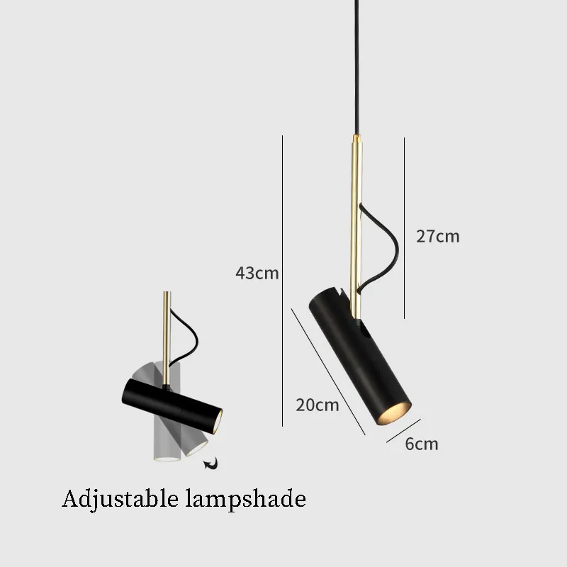 Imagem -06 - Sandyha-nordic Modern Pendant Lights Lustres Led Lâmpadas de Ferro Suspenso Tubo Longo Luminárias para Jantar e Sala de Estar Gu10