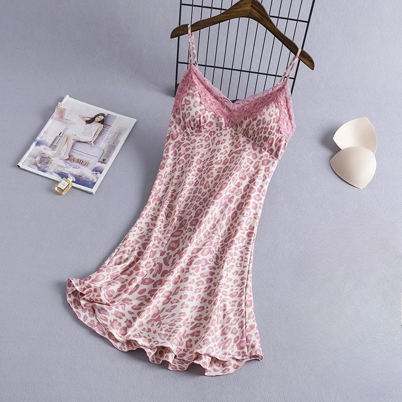 

Сексуальная женская ночная сорочка-комбинация, домашнее платье, ночнушка на бретельках, летний атласный халат, одежда для дома и отдыха