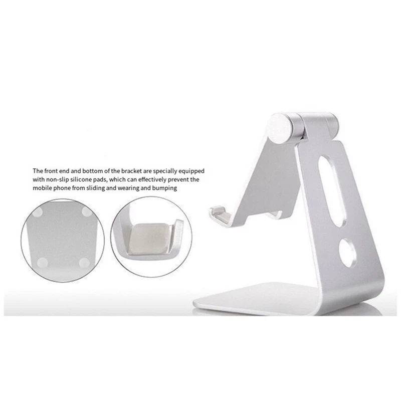 Single Fold Suporte Desktop Ajustável, Suporte para iPad, Tablet, 3.5-11"