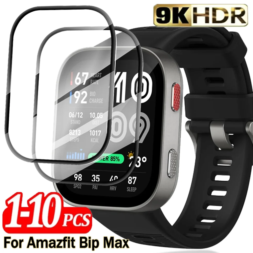 10-1PCS Flexible PMMA Composite Film for Amazfit Bip Max SmartWatch Screen Protector Anti-scratch Case Friendly Protective Films