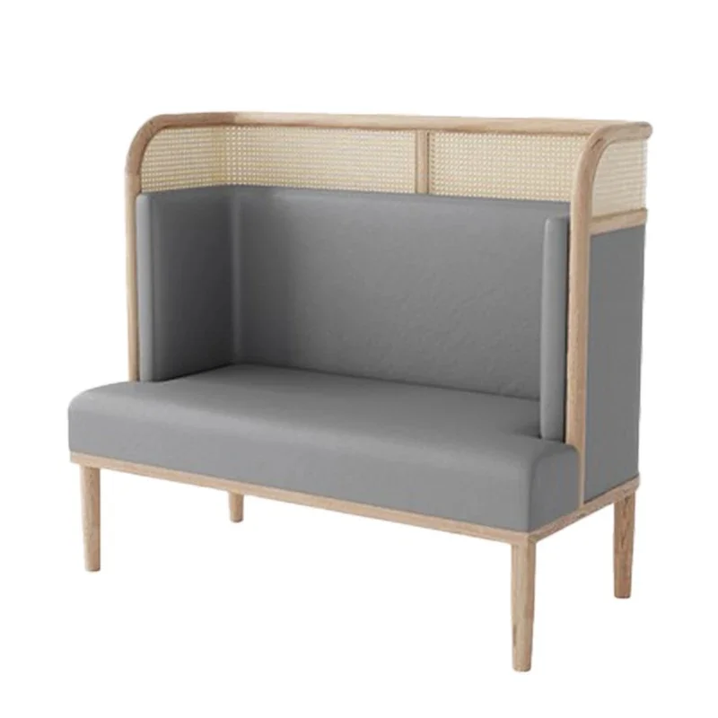 Customized Cafe Restaurant Furniture Dining Table and Chair Sets Commercial Use Wooden Pu Metal Furniture Booths Bench Couch
