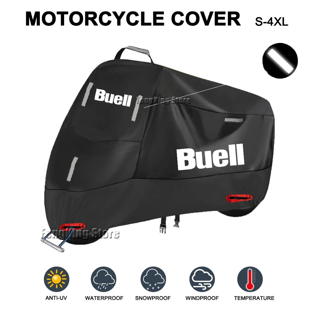 

Motorcycle Cover Waterproof Outdoor Scooter UV Protector Rain Cover For Buell 1125R 1125CR XB 12R 12Ss 12Scg Ulysses XB12XT XB9