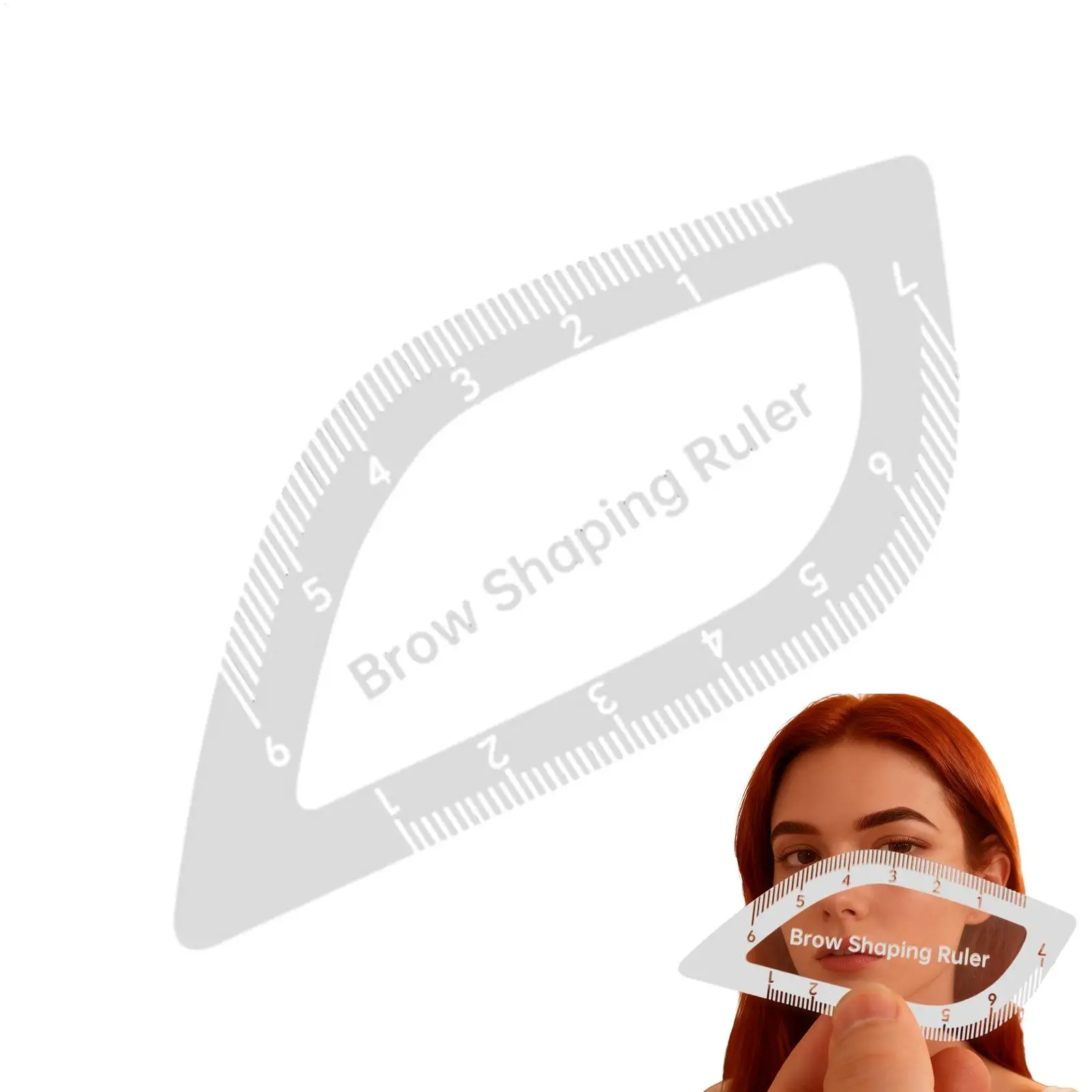 Strumento per la mappatura delle sopracciglia Misuratore portatile riutilizzabile per modellare le sopracciglia in acrilico per la misurazione della modellare le sopracciglia per il trucco da viaggio a casa