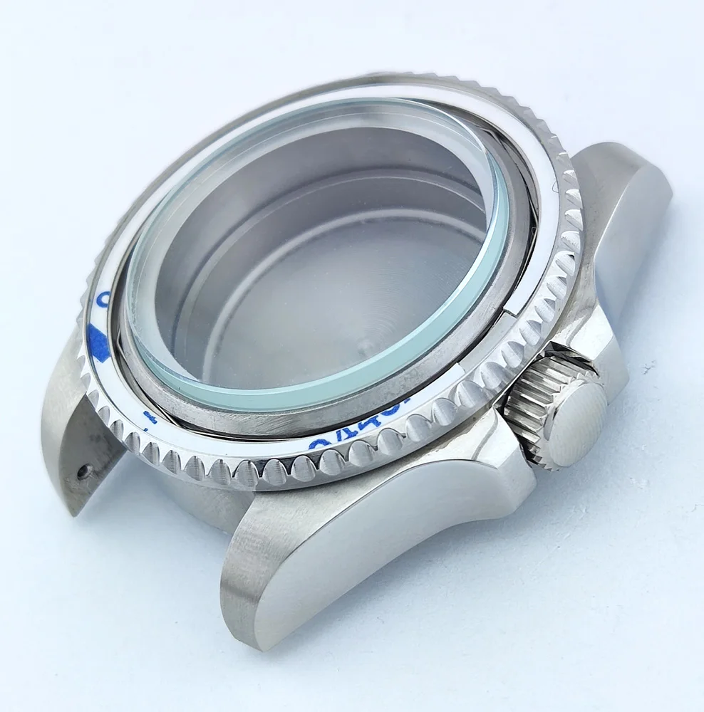 43mm Case NH35 Case NH36 Watch Case Silver Stainless Steel Case Sapphire Glass Waterproof Case Suitable For NH35/NH36 Movement