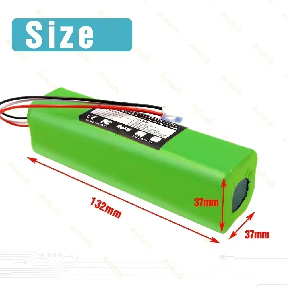 리튬 배터리 충전식 배터리 팩, 샤오미 Lydsto R1 액세서리, 수리 및 교체용, 14.4V 12800mah