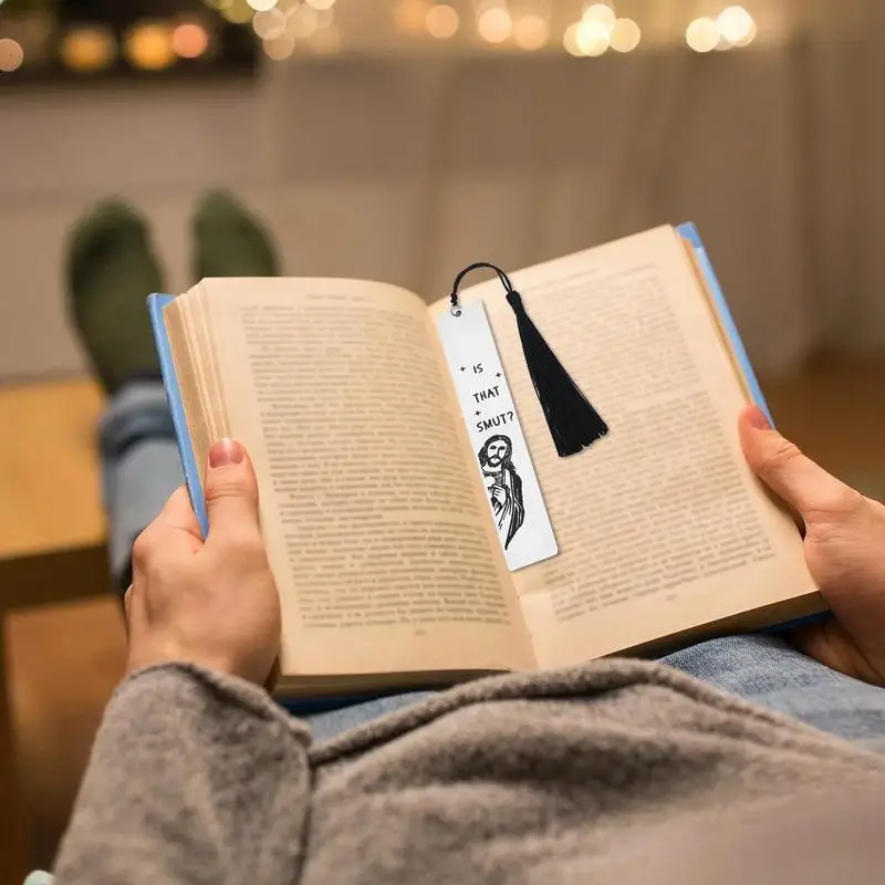 Zabawna książka ze stali nierdzewnej narzędzie biurowe Marker do nauki czytania kreatywne materiały piśmienne urodzinowe z okazji dnia nauczyciela zakładki