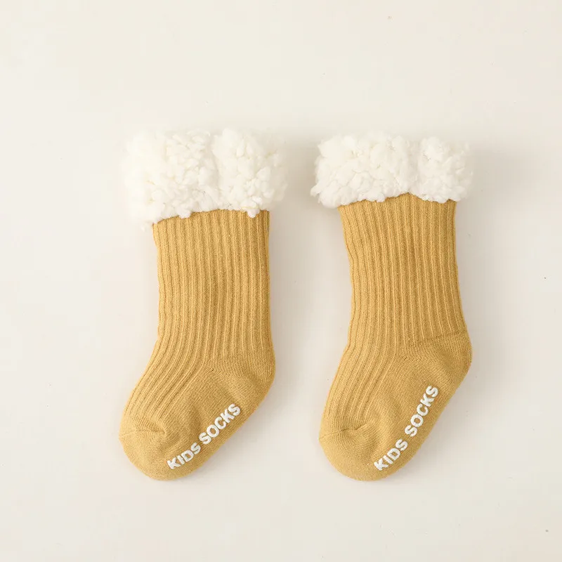 Winter Baby Socks Cute Thicken Warm Kids Sock Thermal 100% Cotton Newborn Toddlers Girls Boys Anti Slip Floor Socks 0-3Years