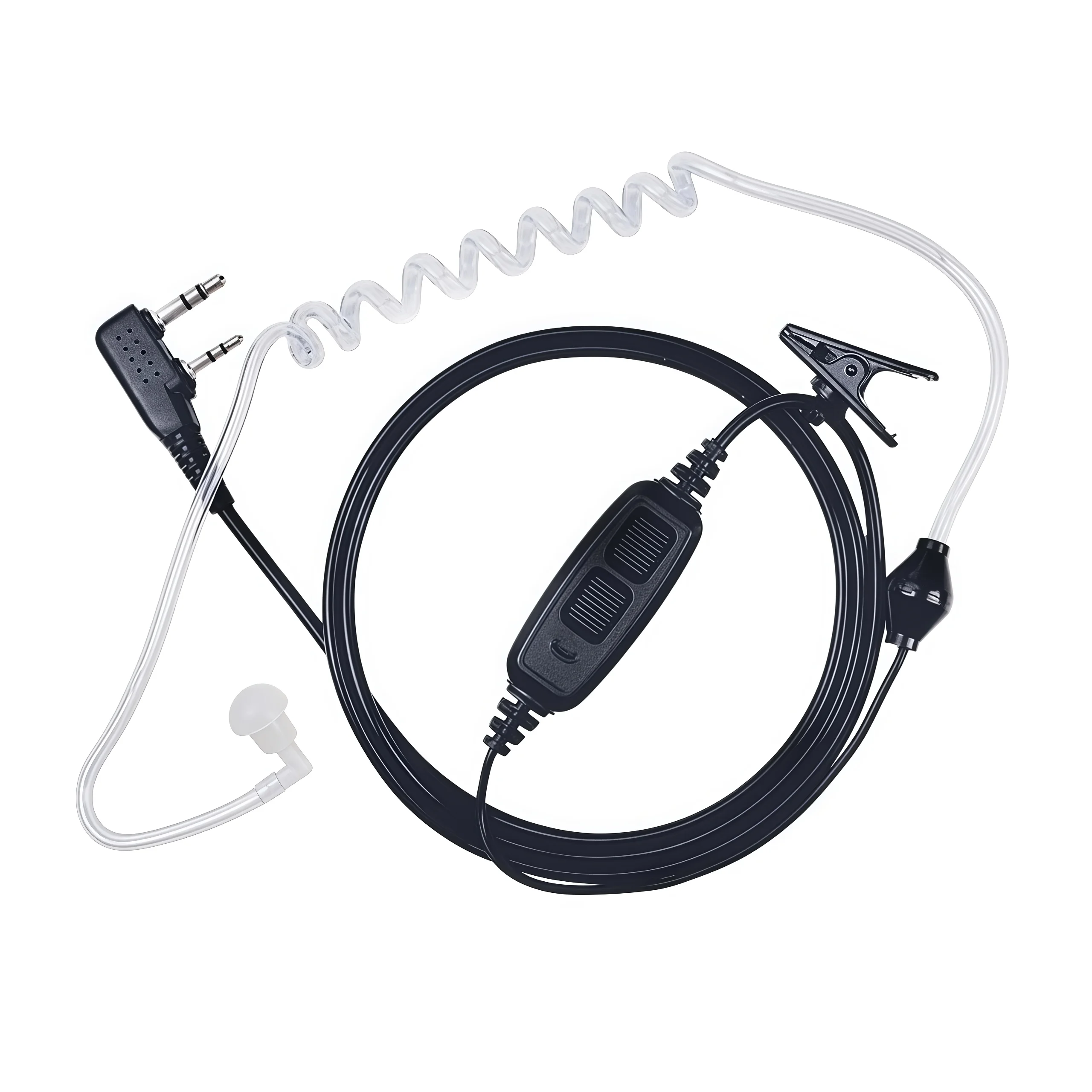 Dual PTT Headset Earphone Microphone for Baofeng BF-UV5R UV82 UV82L UV-89 Transmitter Dual-Button Design Communication Headset