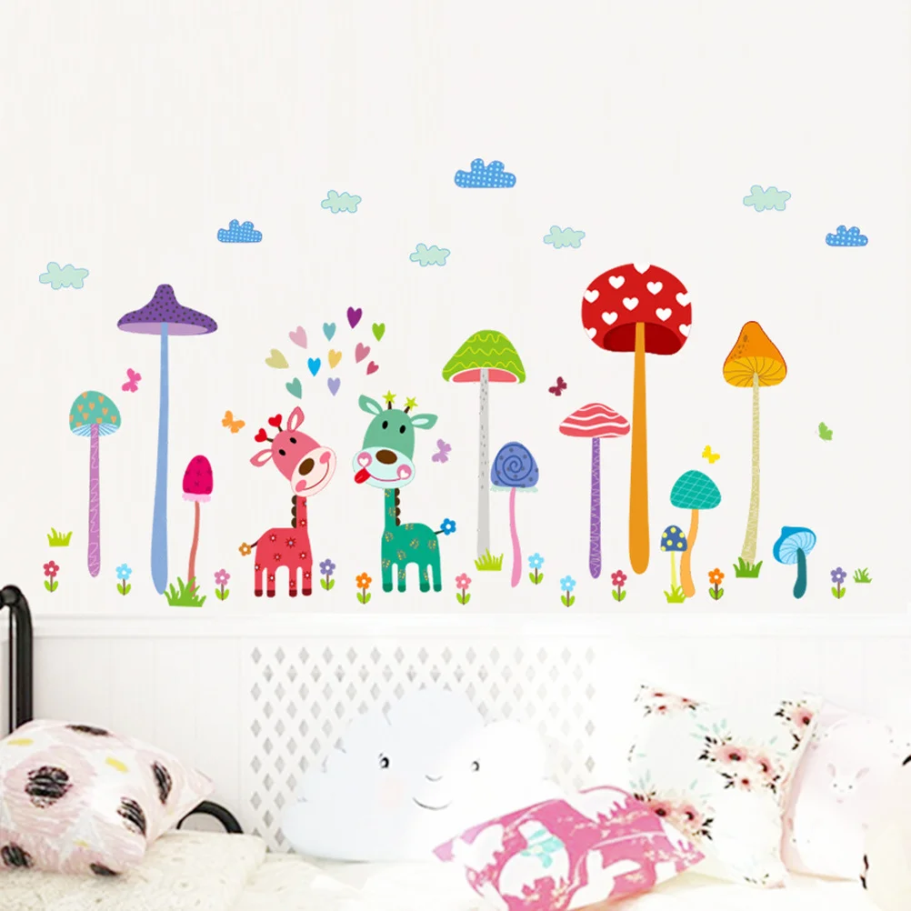 

Cartoon Giraffe Wall Stickers Durable PVC Waterproof Removable Wall Decal Home Decor Kids Bedroom