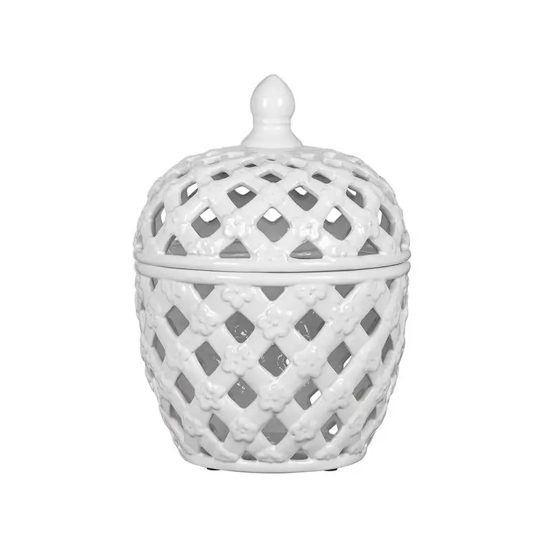 

Ballas Bird Lidded Jar 8x11.5 Inches - Decorative Storage Container with Bird Design, Ideal for Home Décor or Organizing