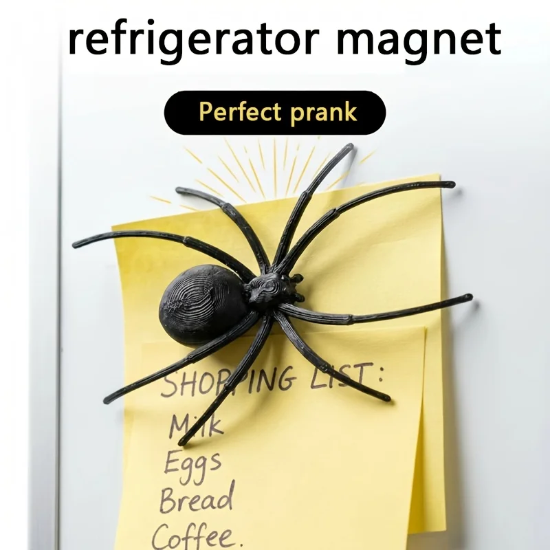 2/8pcs Large Spider Fridge Magnets Spooky Magnetic Decor for Kitchen Bedroom Office Lockers Holiday Party Atmosphere Funny Gifts