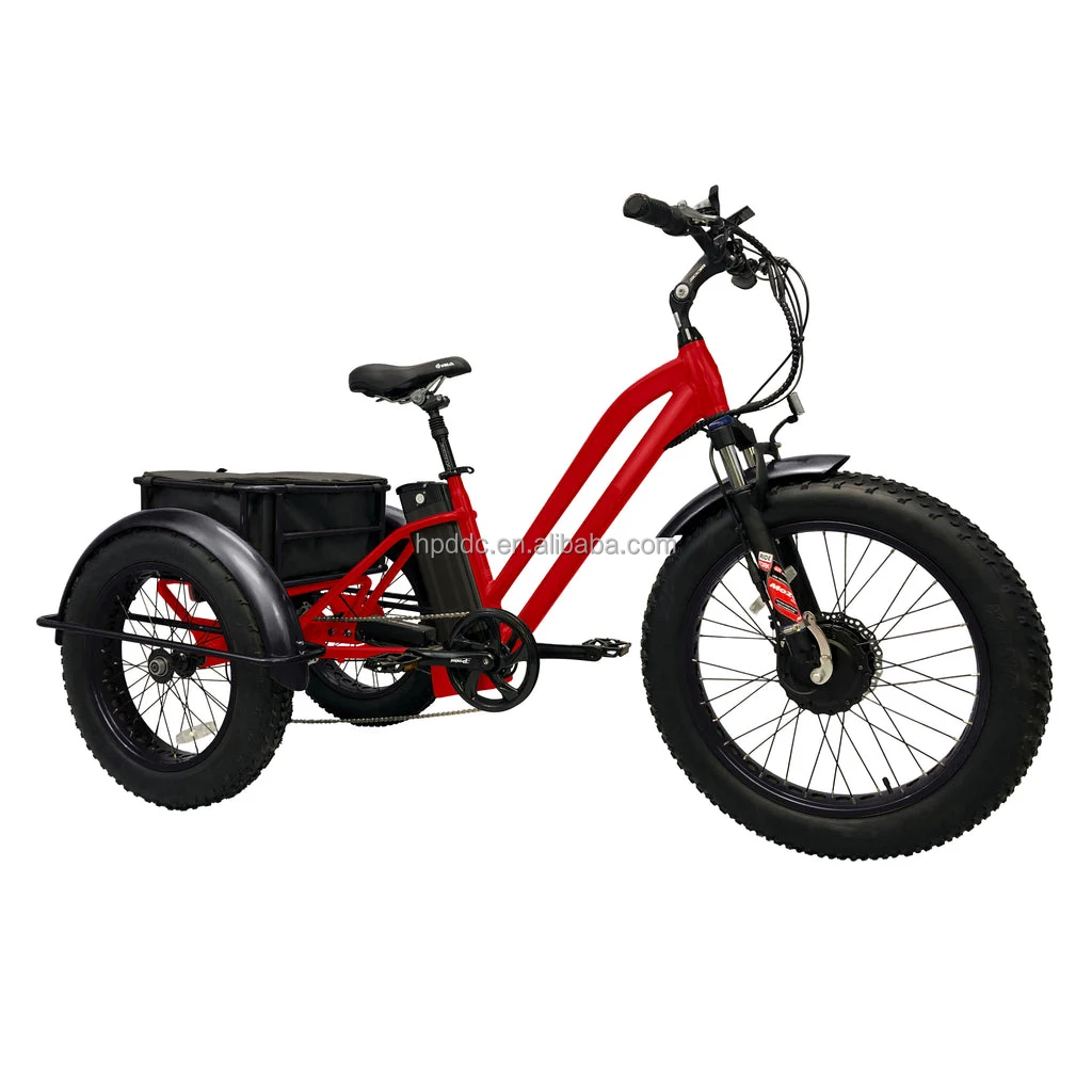 Central Motor Powered Tricycle Electric Bike Long-distance Electric Cargo Bike Integrated Battery Electric Bikes Pedal Assisted