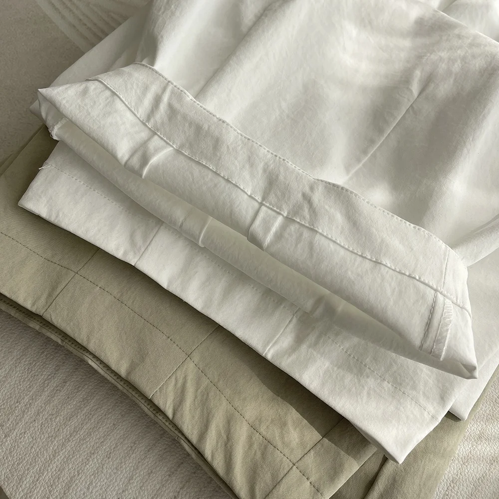 초편안 캐주얼 팬츠 루즈핏 허리밴드 다용도 슬림 와이드 레그 아빠바지 출퇴근 스타일 한국 버전 롱 팬츠