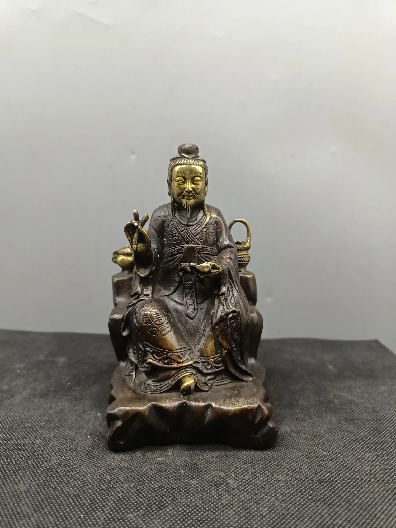 Medical Saint Medicine King Sun Simiao Bronze Statue Home Crafts Ornament