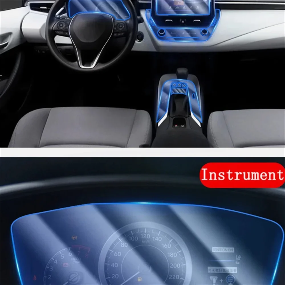 Car Door Center Console Media Dashboard Navigation TPU Anti-scratch Protector Film For Toyota Corolla Car Accessories