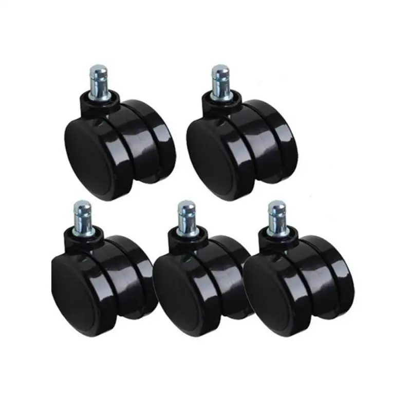 (5 Packs) 2.5 Inch Computer Chair Caster Universal Wheel Office Accessories Swivel Pulley Roller Boss Sroyuan