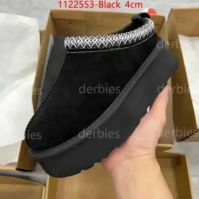 2024 Winter Warm Platform Snow Boots Women's Thick-soled Sheepskin Boots Real Sheepskin Wool Warmer Ladies Heightening Shoes