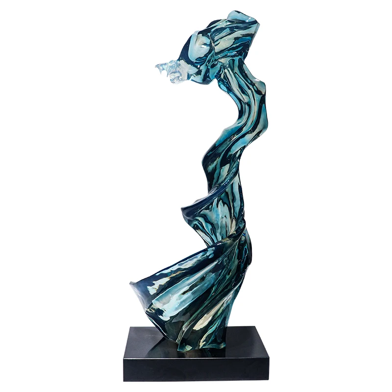 

*Abstract Home Interior Decoration Sculpture Art Clear Resin Epoxy Irregular Shape Sculpture Shopping Mall Decoration