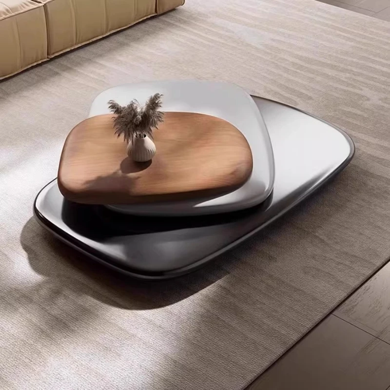 High Quality Rotating Coffee Table, Villa Italian Minimalist Italian Designer Creative Floating Tea Table for Large Apartments