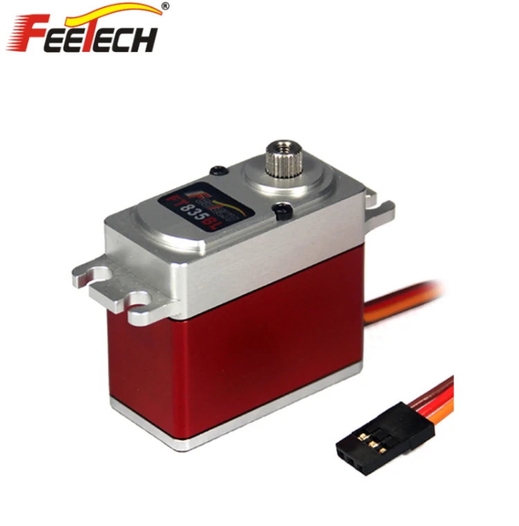 Servo digital de metal, 35kg, alto torque, sem escova, ft835bl, para carro 1/8 1/10 rc, helicóptero baja, motor de acelerador robótico