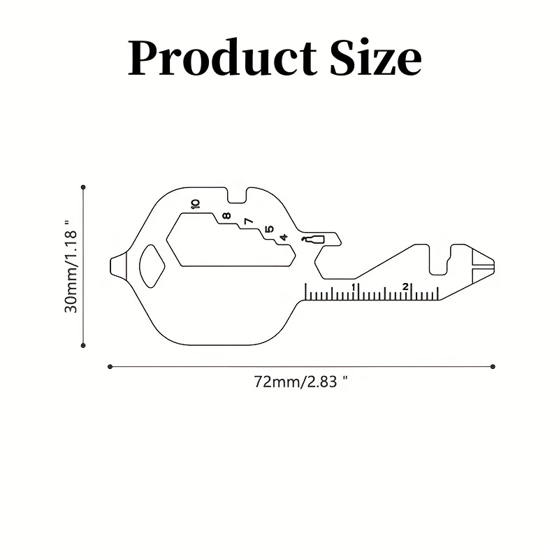 Mini Multifunctional Keychain Stainless Steel Tool