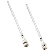 2pcs Radio Scanner Antenna 20-1300MHz 7 Section Telescopic CB Antenna BNC Male Connector Elasticated Antenna