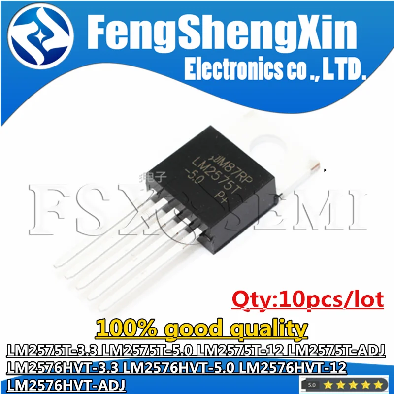 

10pcs LM2575T-3.3 LM2575T-5.0 LM2575T-12 LM2575T-ADJ LM2576HVT-3.3 LM2576HVT-5.0 LM2576HVT-12 LM2576HVT-ADJ TO-220