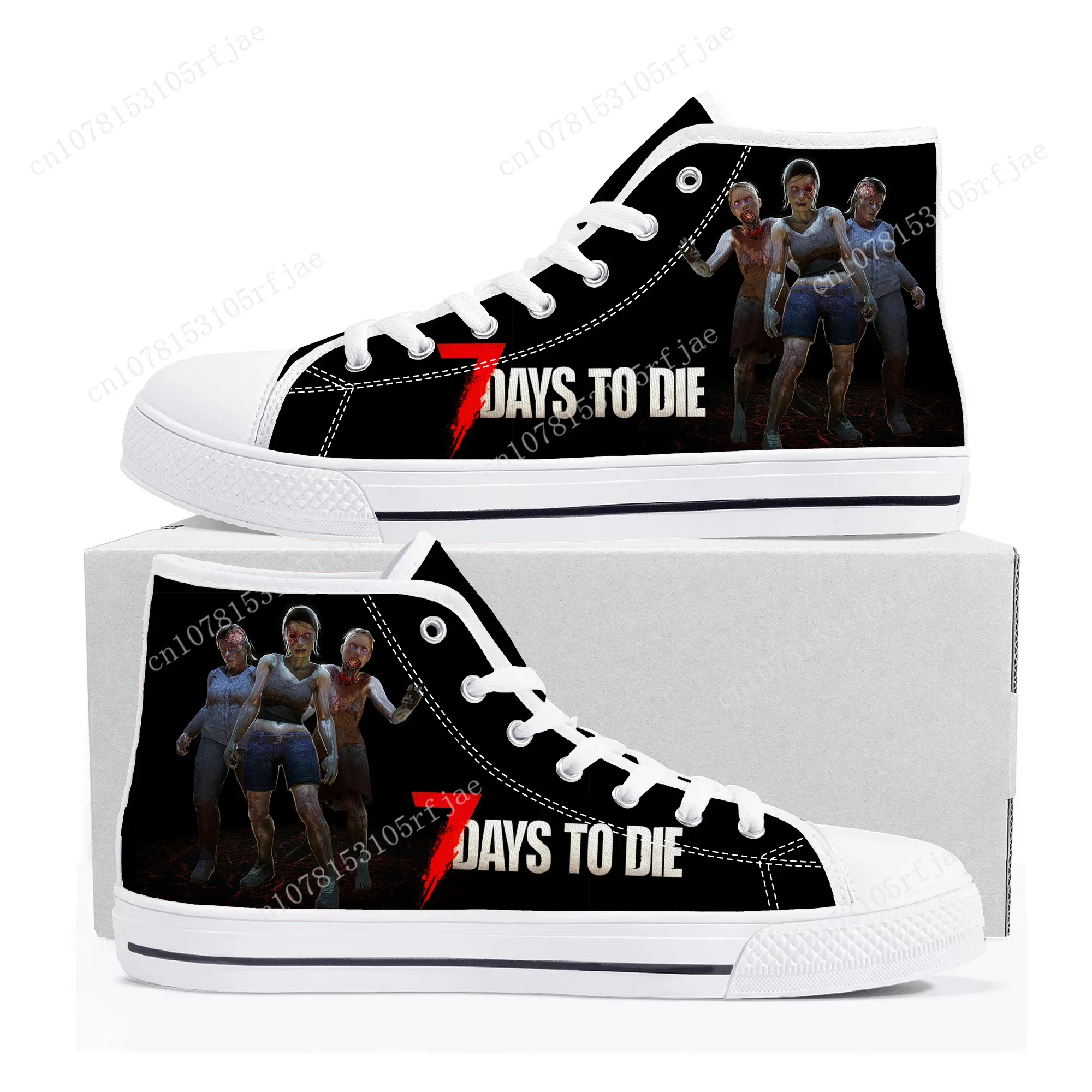 

Cartoon Game 7 Days To Die High Top Sneakers Mens Womens Teenager High Quality Canvas Shoes Casual Fashion Tailor Made Sneaker