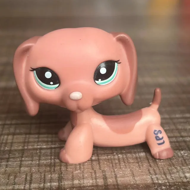 Rare animal pet shop lps toy dachshund dog dachshund brown original figure collie cocker spaniel great dane child Children gifts AliExpress