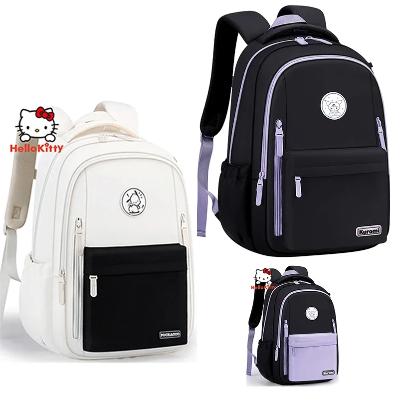 Miniso Latest Kuromi Pochacco Schoolgirl Cartoon Schoolbag Elementary Student Grade 3-6 Pupils Large Capacity Backpack Girl Gift