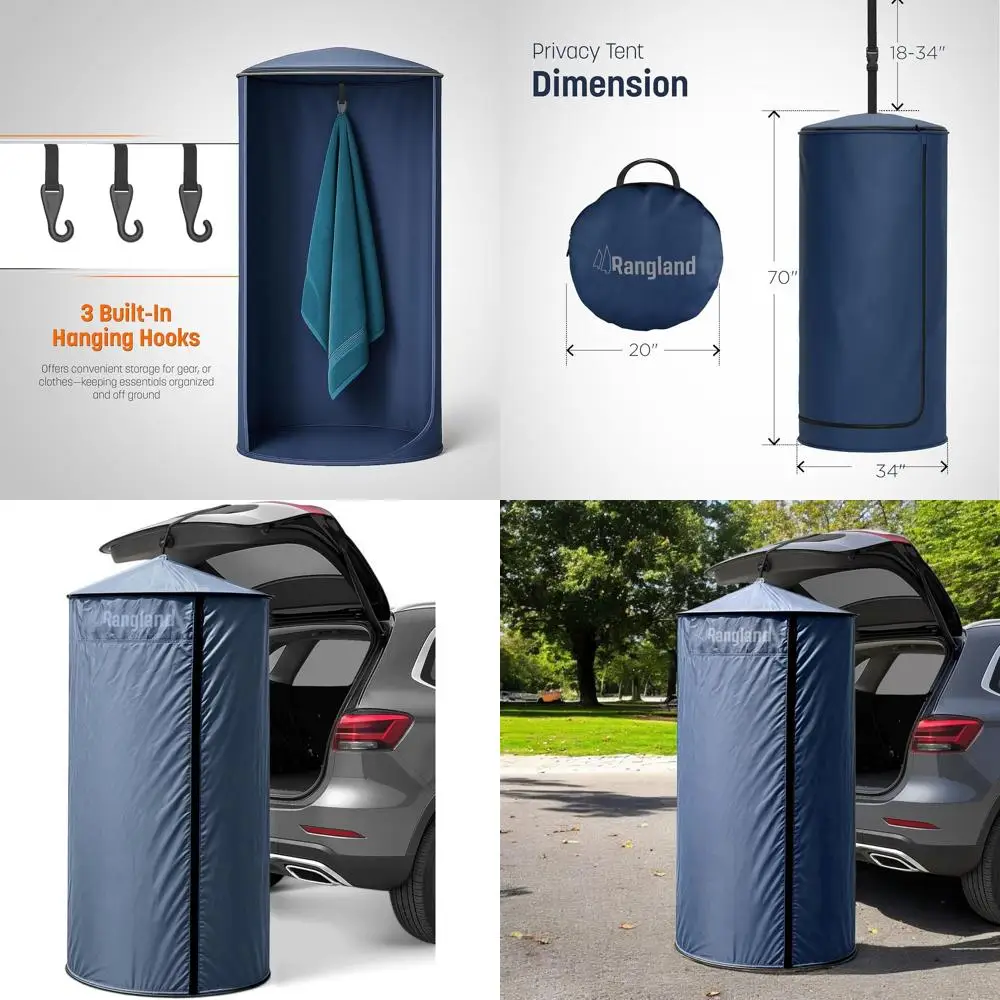 

Quick Setup Pop-Up Tent for SUV Trunks - Portable Privacy Shelter with Suction Pod, Ideal for Beach, Camping, Showers, and Toile