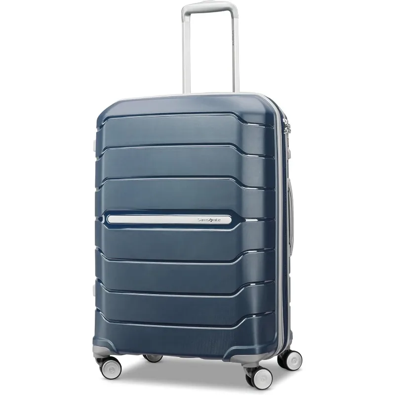 Samsonite Freeform Hardside Expandable with Double Spinner Wheels, Checked-Large 28-Inch, Mint Green